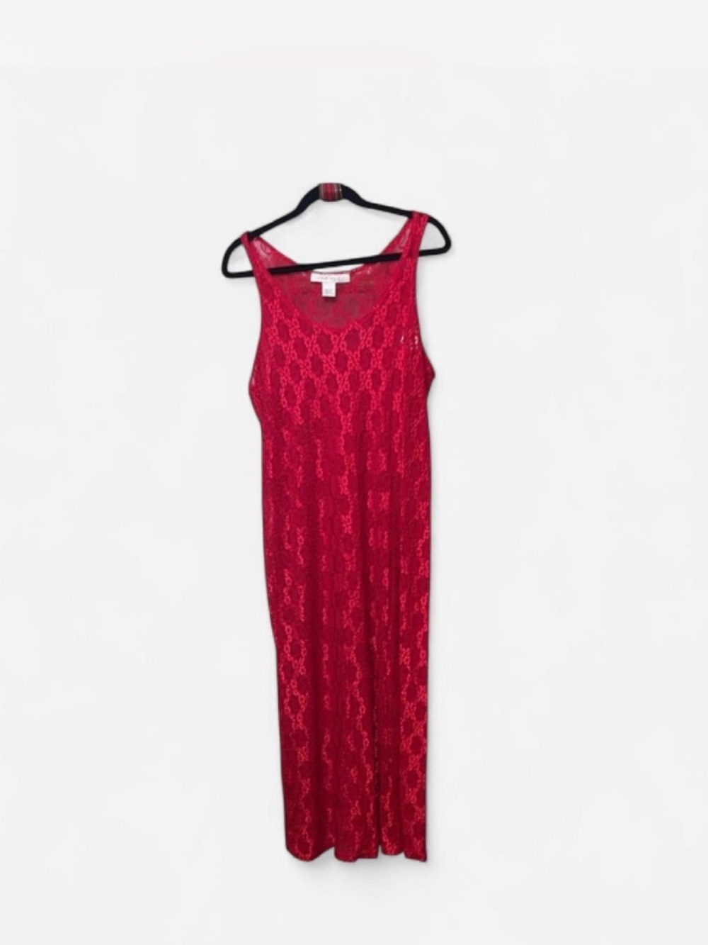 Lane Bryant Red Sheer Lace Maxi Tank Dress Size 22/24